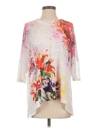 Pre-owned Jess & Jane 3/4 Sleeve Blouse In Ivory