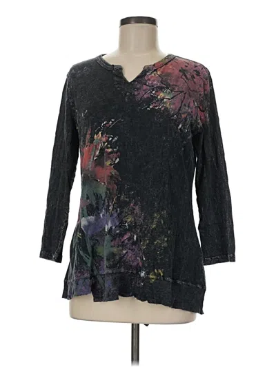 Pre-owned Jess & Jane 3/4 Sleeve T-shirt In Black