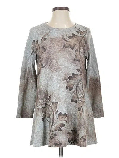 Pre-owned Jess & Jane 3/4 Sleeve T-shirt In Silver