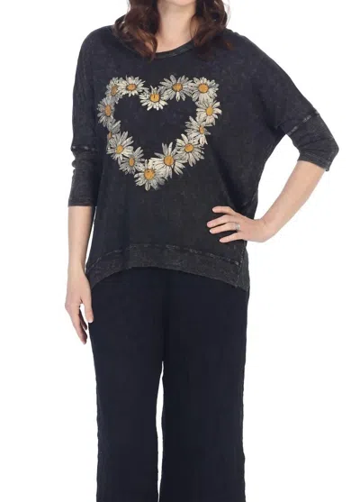 Jess & Jane Amor Dolman Sleeve Top In Black