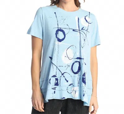 Jess & Jane Balboa Mineral Washed Top In Ice Blue