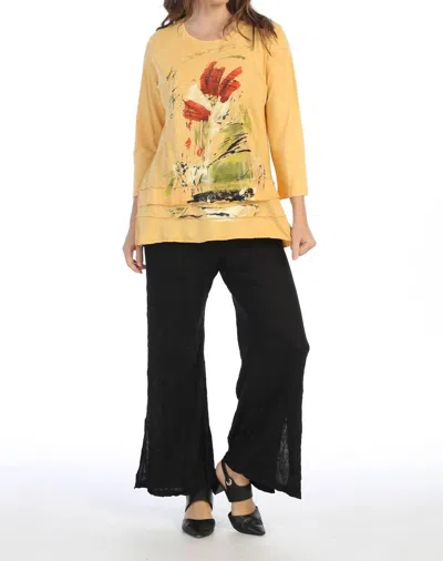 Jess & Jane Celine Layered Top In Yellow
