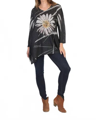 JESS & JANE CHIT CHAT SWEATER KNIT TOP IN BLACK
