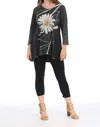 Jess & Jane Chit Chat Wave Knit Top In Mineral Washed
