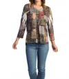 Jess & Jane Contigo Burnout High Low Top In Multi In Multi