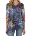 Jess & Jane Dusk Burnout Sublimination Asymmetric Top In Multi Color In Multi