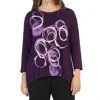 Jess & Jane Echoes Modal Tunic Top In Eggplant