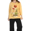 Jess & Jane Ellen Mineral Washed Cotton Layered Top In Yellow In Yellow
