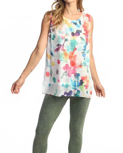 Jess & Jane Felicity Burnout Sleeveless Top In Green Multi