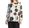 Jess & Jane French Brushed Knit Safari Crewneck Tunic In Mocha