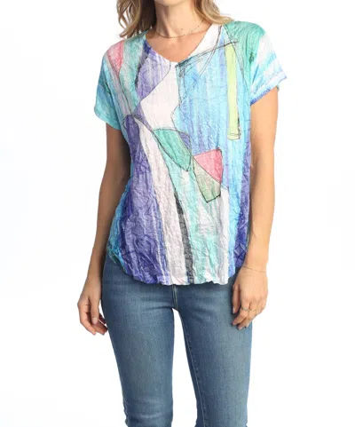 Jess & Jane Freshia Crushed Dolman Sleeve Top In Pattern In Multi