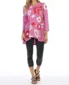 Jess & Jane Geo Play Wave Knit Top In Mineral Washed Tunic