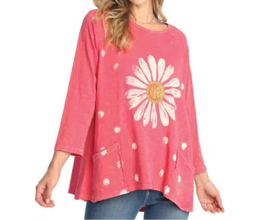 Jess & Jane Happy Days Tunic In Raspberry In Pink
