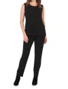 Jess & Jane Ity Knit Tank Top In Black In Black