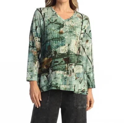 Jess & Jane Jasmine Top In Multi Green