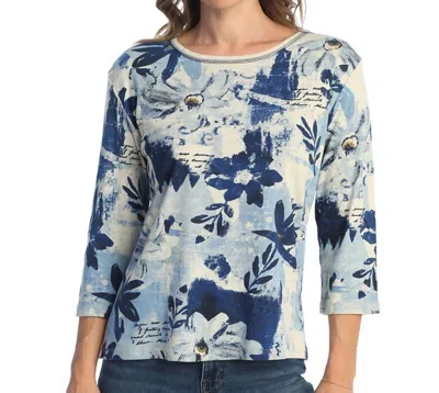 Jess & Jane Karolina Cotton Top - Plus In Oat In Brown
