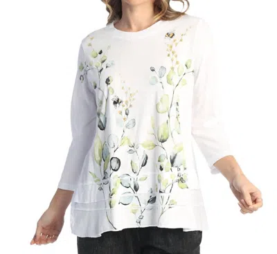 Jess & Jane Kelly Mineral Washed Cotton Layered Top In White