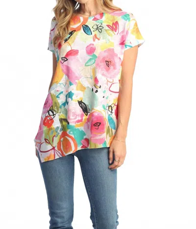 Jess & Jane Knit Asymmetric Top In Sangria Light In Pink