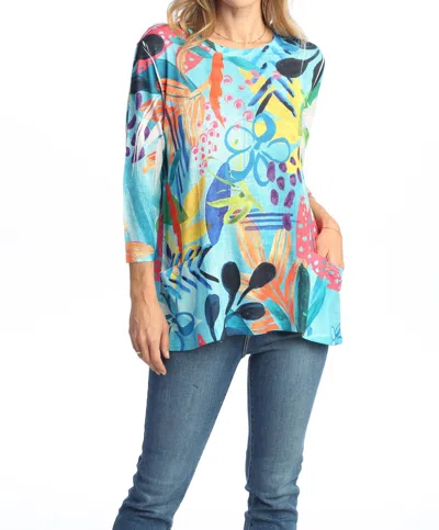 Jess & Jane La Palma Patch Pocket Top - Plus In Multi