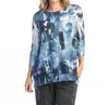 Jess & Jane Mariposa Chiffon Hem Tunic Top In Multi In Multi