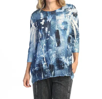 Jess & Jane Mariposa Chiffon Hem Tunic Top In Multi