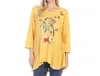 Jess & Jane Maybe Wave Knit Mineral Washed Tunic In Yellow In Yellow