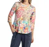 Jess & Jane Meadows Cotton Round Neck Top In Multi In Multi