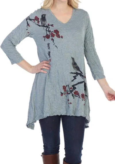 Jess & Jane Melody Crushed Melange Tunic In Multi-color