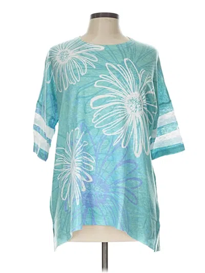 Pre-owned Jess & Jane Short Sleeve T-shirt In Teal