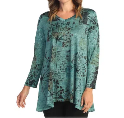 Jess & Jane Sienna Slinky High Low Top In Green