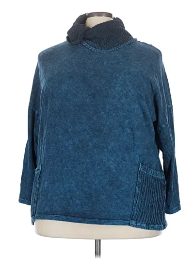 Pre-owned Jess & Jane Turtleneck Sweater In Blue