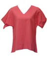 Jess & Jane Women California Cotton Brisa Top In Coral In Pink