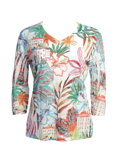 Jess & Jane Women's Martinique Burnout Sublimation Top In Multi