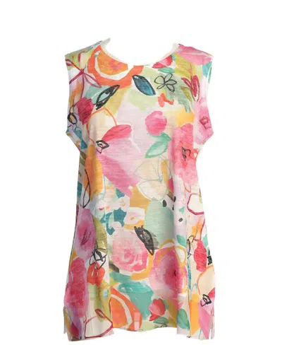 Jess & Jane Women's Sangria Burnout Sleeveless Top In Multi