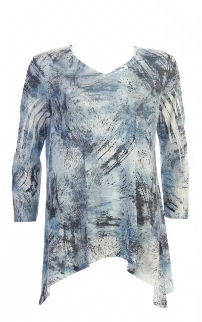 Jess & Jane Women's Sublimination Top In Oceania Burnout In Multi