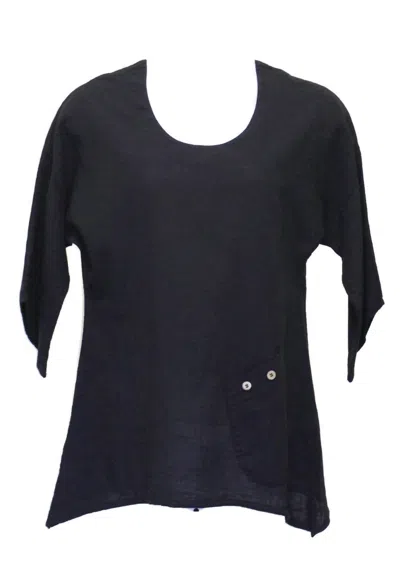 Jess & Jane Women's Tunic Top In Black