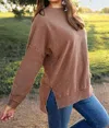 Jess Lea Alexis Corded Pullover Chocolate In Brown In Brown
