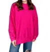 JESS LEA ALEXIS CORDED VINTAGE PULLOVER IN PINK