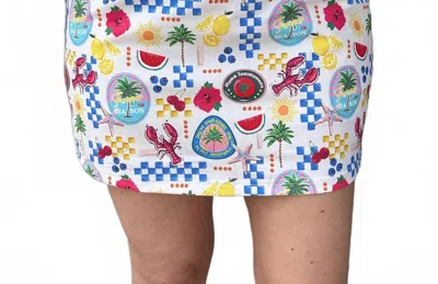 Jess Lea Amalfi Mood Skort In Multicolor In White