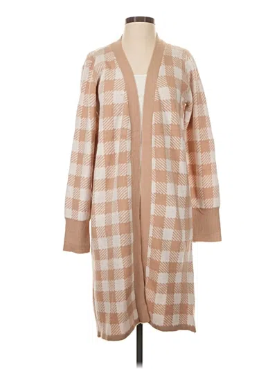Jess Lea Cardigan Sweater In Tan