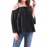 Jess Lea Charlotte Cold Shoulder Top In Black In Black
