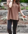 Jess Lea Cody Luxe Tunic Chocolate In Brown In Brown