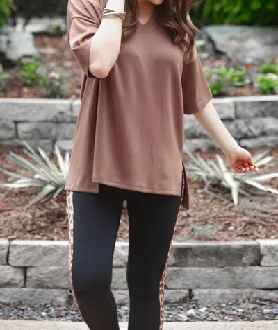 Jess Lea Cody Luxe Tunic Chocolate In Brown