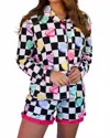 Jess Lea Conversation Ruffle Pajama Set In Multi In Multi