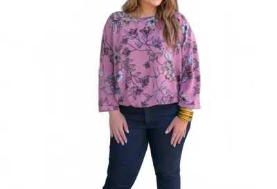 Jess Lea Dolman Top In Rose Floral In Multi