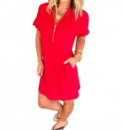Jess Lea Ezra Textured Dress In Red