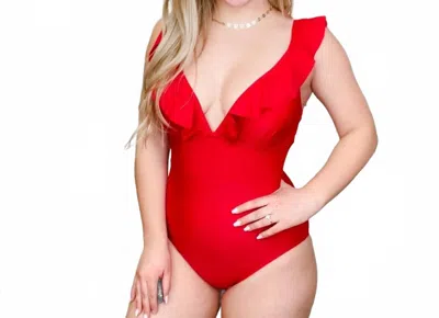 Jess Lea Flaming Hot Summer One Piece Swimsuit In Red