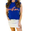 Jess Lea H-town Tinsel Sweater Vest In Blue In Blue