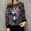 Jess Lea In The Spot Light Sequin Top In Multi In Multi