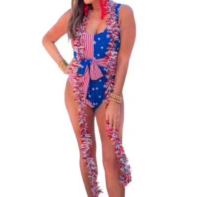 Jess Lea July Stars & Stripes Swimsuit In Multi-red/white/blue